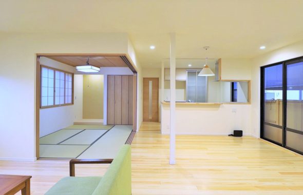 築33年 10万円 戸建全面リノベーション 造作家具で収納力抜群 広々ldkの和モダンなお家 注文住宅や新築を奈良や木津川市でお考えなら楓工務店